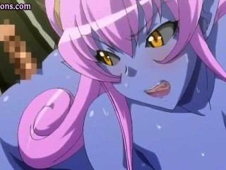 blue anime Puppe mit großen Brüsten Sex