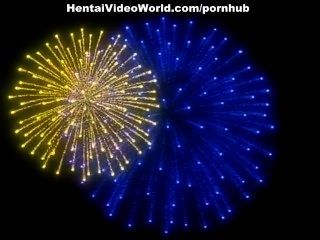 große Hentai Outdoor-Fick unter dem Feuerwerk