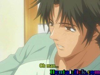 Hentai Homosexuell lecken und reitet seinen Freund harten Schwanz fest auf den Etagen gebunden