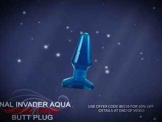 anal Invader Aquamarin großen Butt Plug bekommen für 50% Rabatt