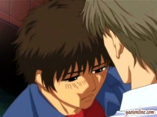 Hentai Homosexuell Paar einen sanften Kuss mit